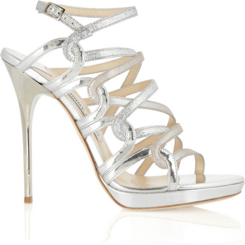 Jimmy Choo Dart metallic straps sandals